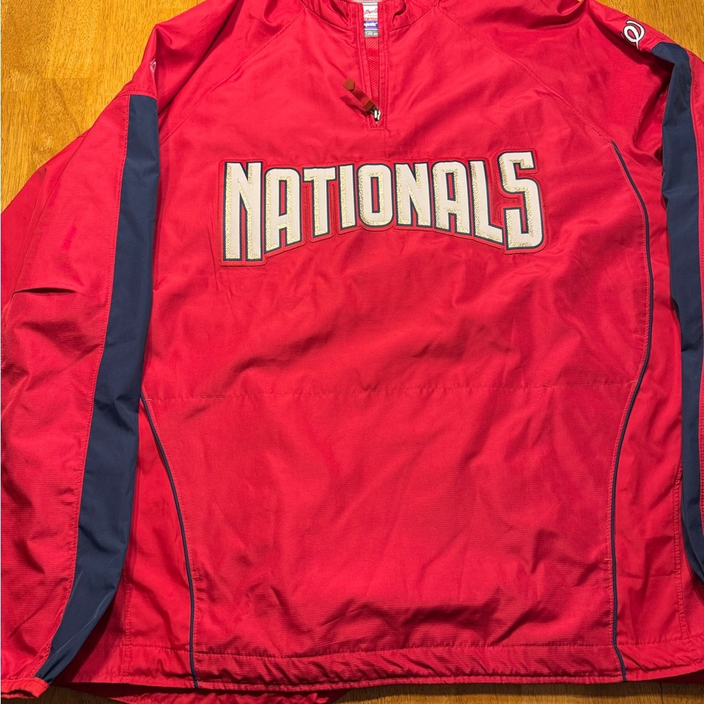 Nationals MLB majestic brand half zip.